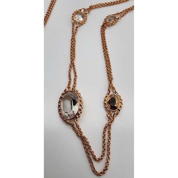 New Swarovski Rose Gold Fragment Multicolor Crystal Double Strand Necklace 2017 - Picture 12 of 16
